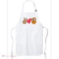 Peace Love Sloth funny Sloth Lover Apron thumb 0