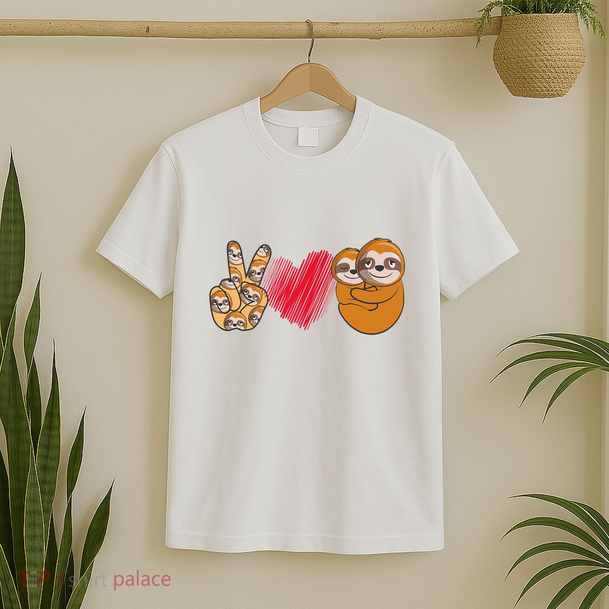 Peace Love Sloth funny Sloth Lover T-Shirt