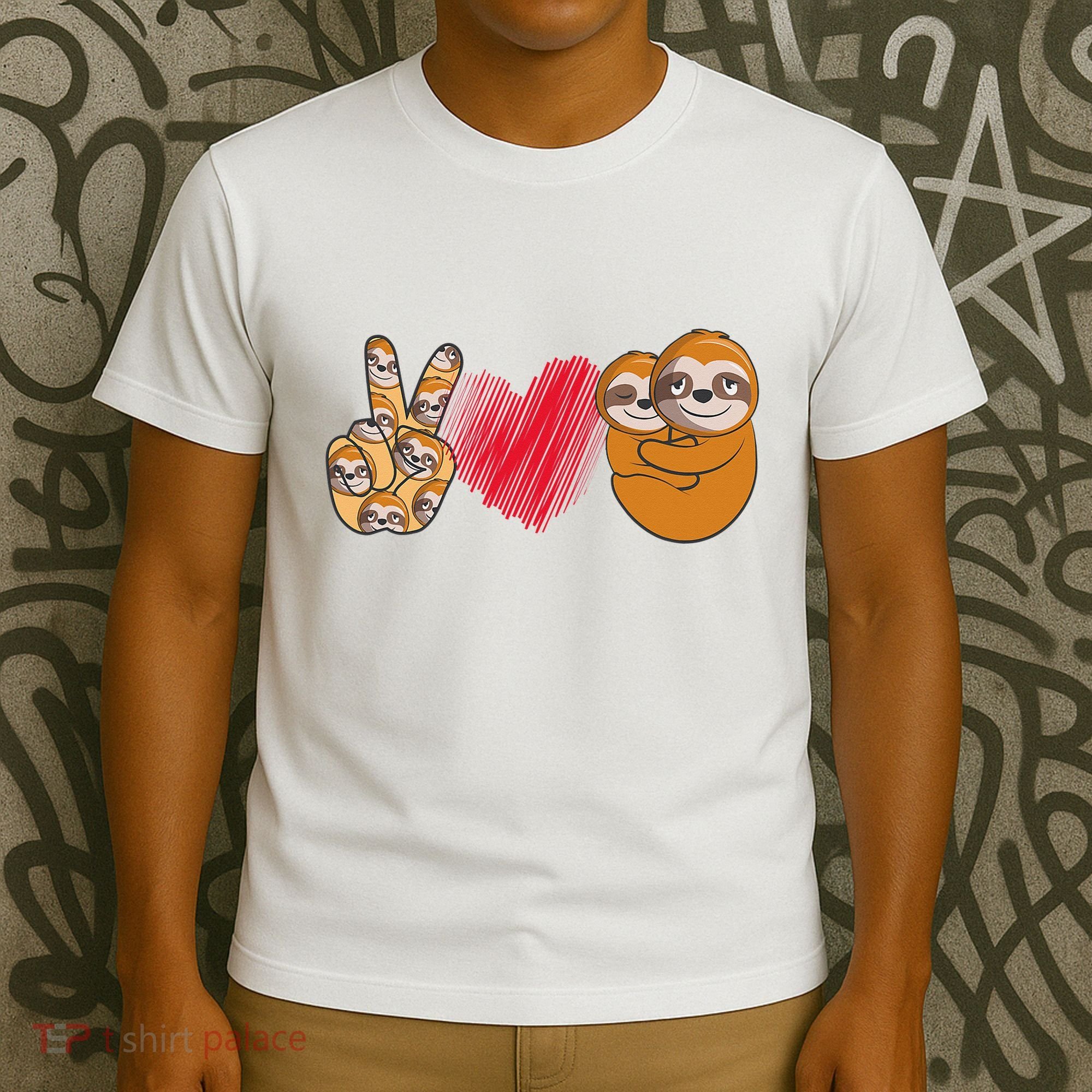 Peace Love Sloth funny Sloth Lover T-Shirt