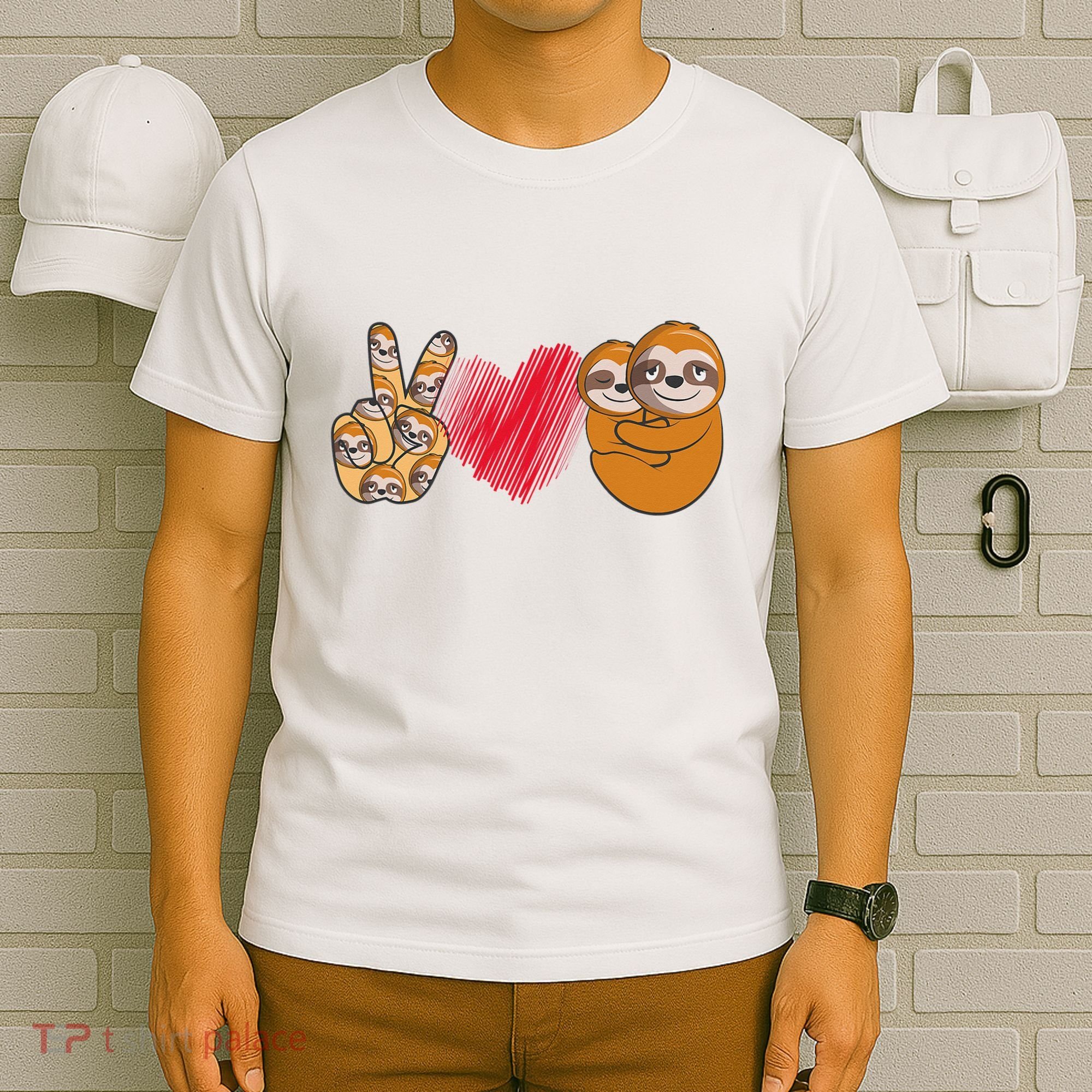 Peace Love Sloth funny Sloth Lover T-Shirt