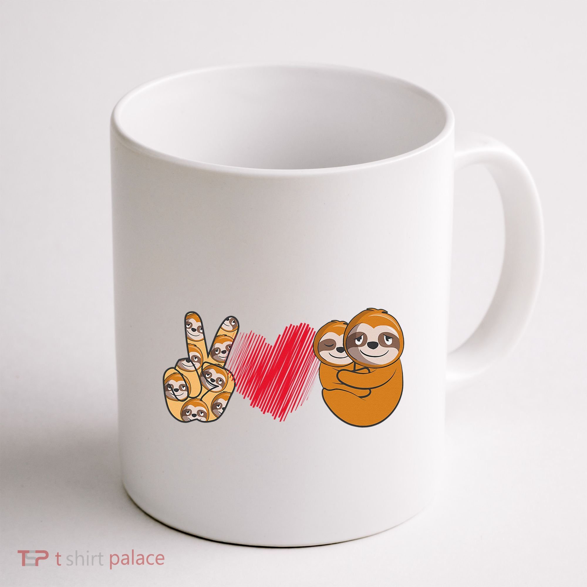 Peace Love Sloth funny Sloth Lover Coffee Mug