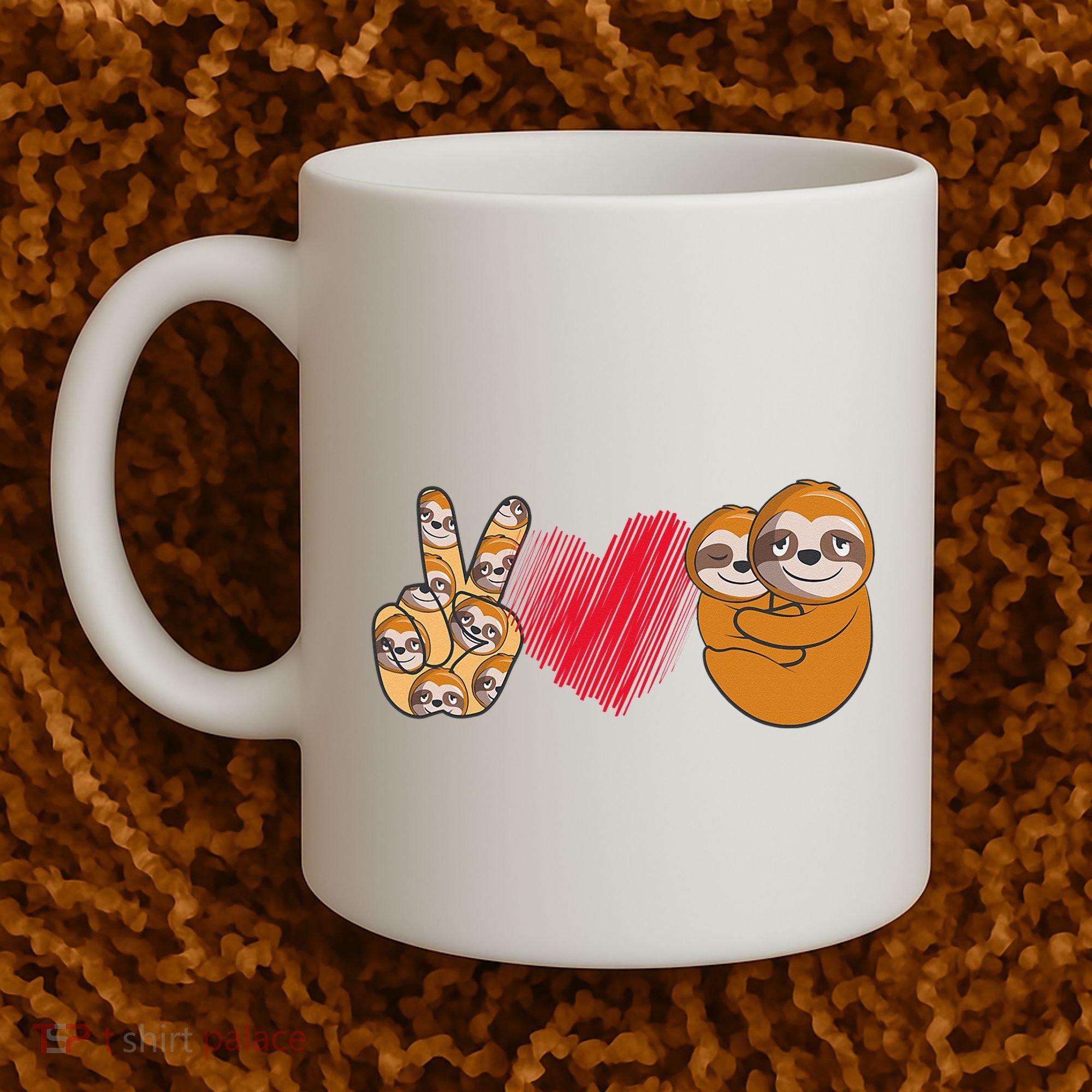Peace Love Sloth funny Sloth Lover Coffee Mug