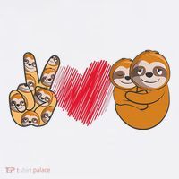 Peace Love Sloth funny Sloth Lover Beanie thumb 2