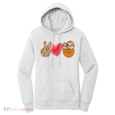 Peace Love Sloth funny Sloth Lover Women's Hoodie