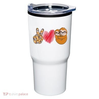 Peace Love Sloth funny Sloth Lover Tumbler
