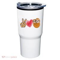 Peace Love Sloth funny Sloth Lover Tumbler thumb 0