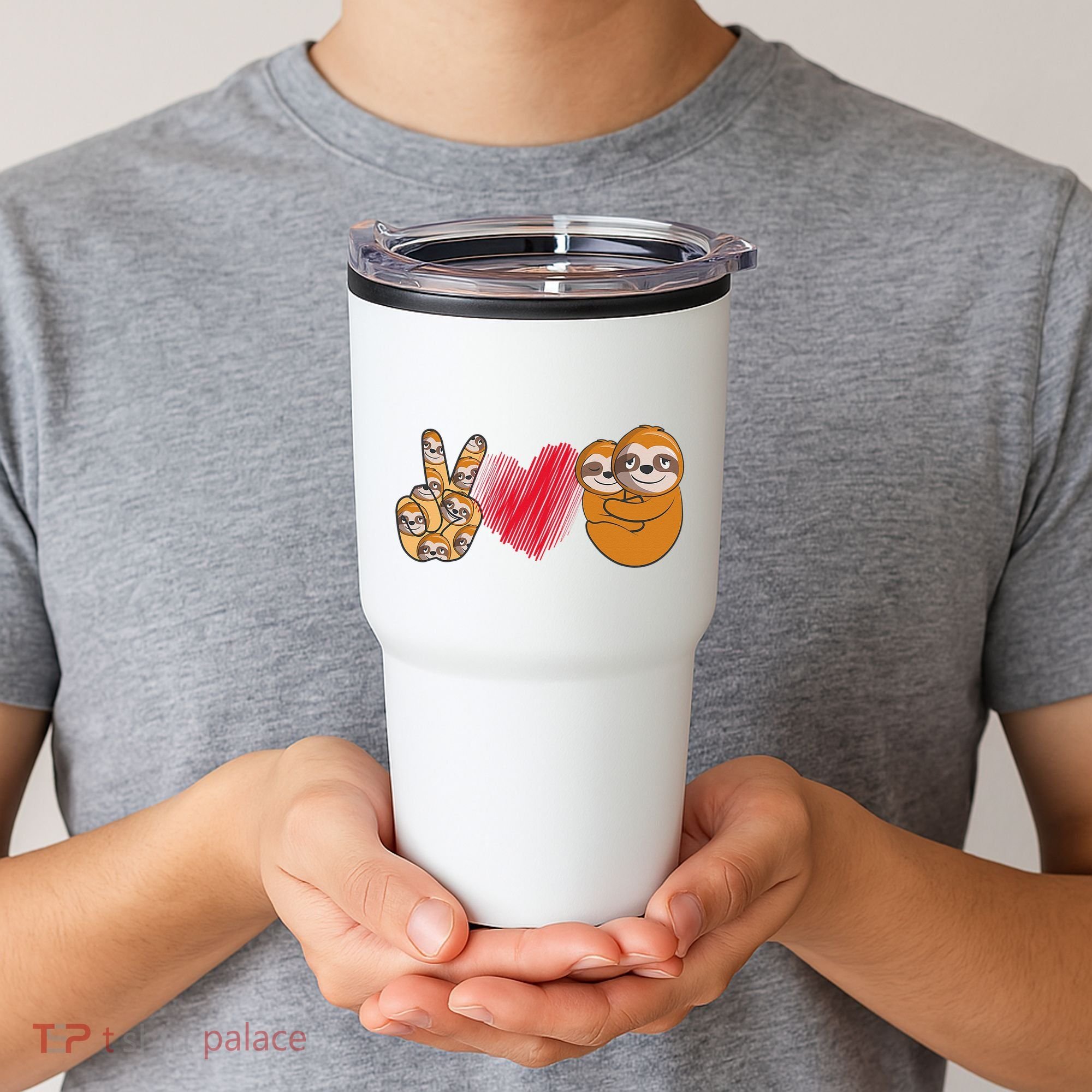 Peace Love Sloth funny Sloth Lover Tumbler