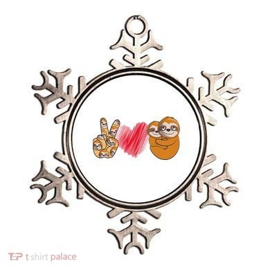 Peace Love Sloth funny Sloth Lover Ornament