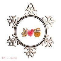 Peace Love Sloth funny Sloth Lover Ornament thumb 0