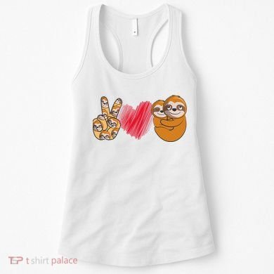 Peace Love Sloth funny Sloth Lover Women's Tank Top
