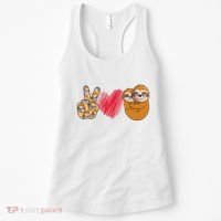 Peace Love Sloth funny Sloth Lover Women's Tank Top thumb 0