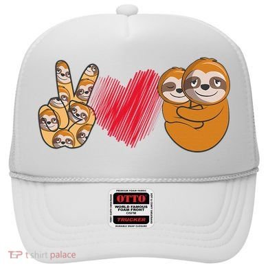 Peace Love Sloth funny Sloth Lover Hat