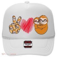Peace Love Sloth funny Sloth Lover Hat thumb 0