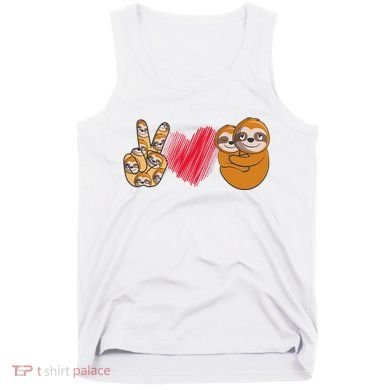Peace Love Sloth funny Sloth Lover Tank Top