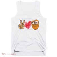 Peace Love Sloth funny Sloth Lover Tank Top thumb 0
