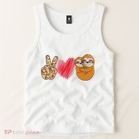 Peace Love Sloth funny Sloth Lover Tank Top thumb 2