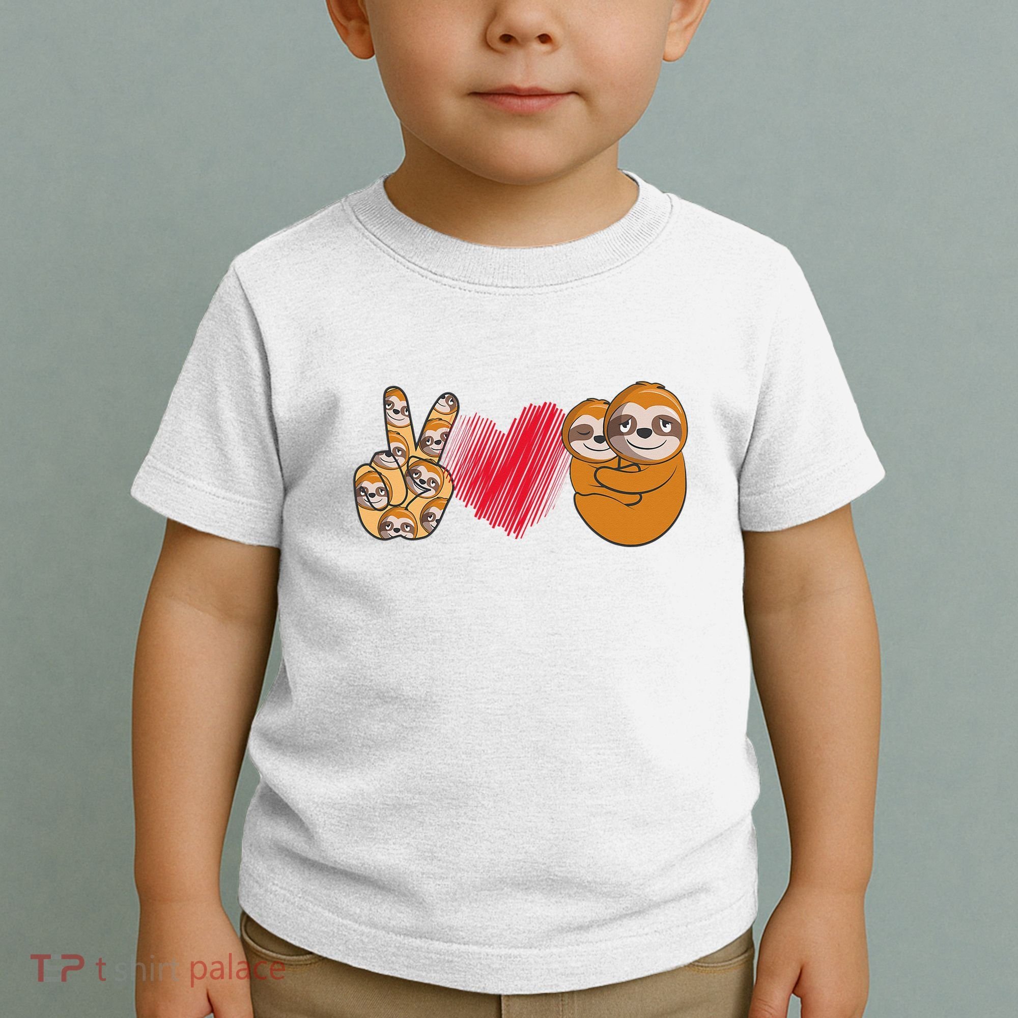 Peace Love Sloth funny Sloth Lover Toddler T-Shirt