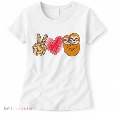 Peace Love Sloth funny Sloth Lover Women's T-Shirt