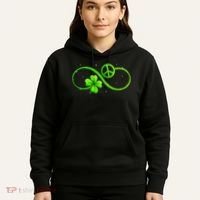 Peace Love Shamrock Irish Happy St Patrick's Day Hoodie thumb 5