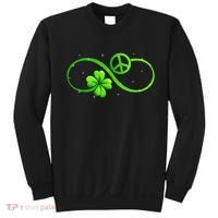 Peace Love Shamrock Irish Happy St Patrick's Day Sweatshirt thumb 0