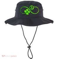Peace Love Shamrock Irish Happy St Patrick's Day Bucket Hat thumb 0