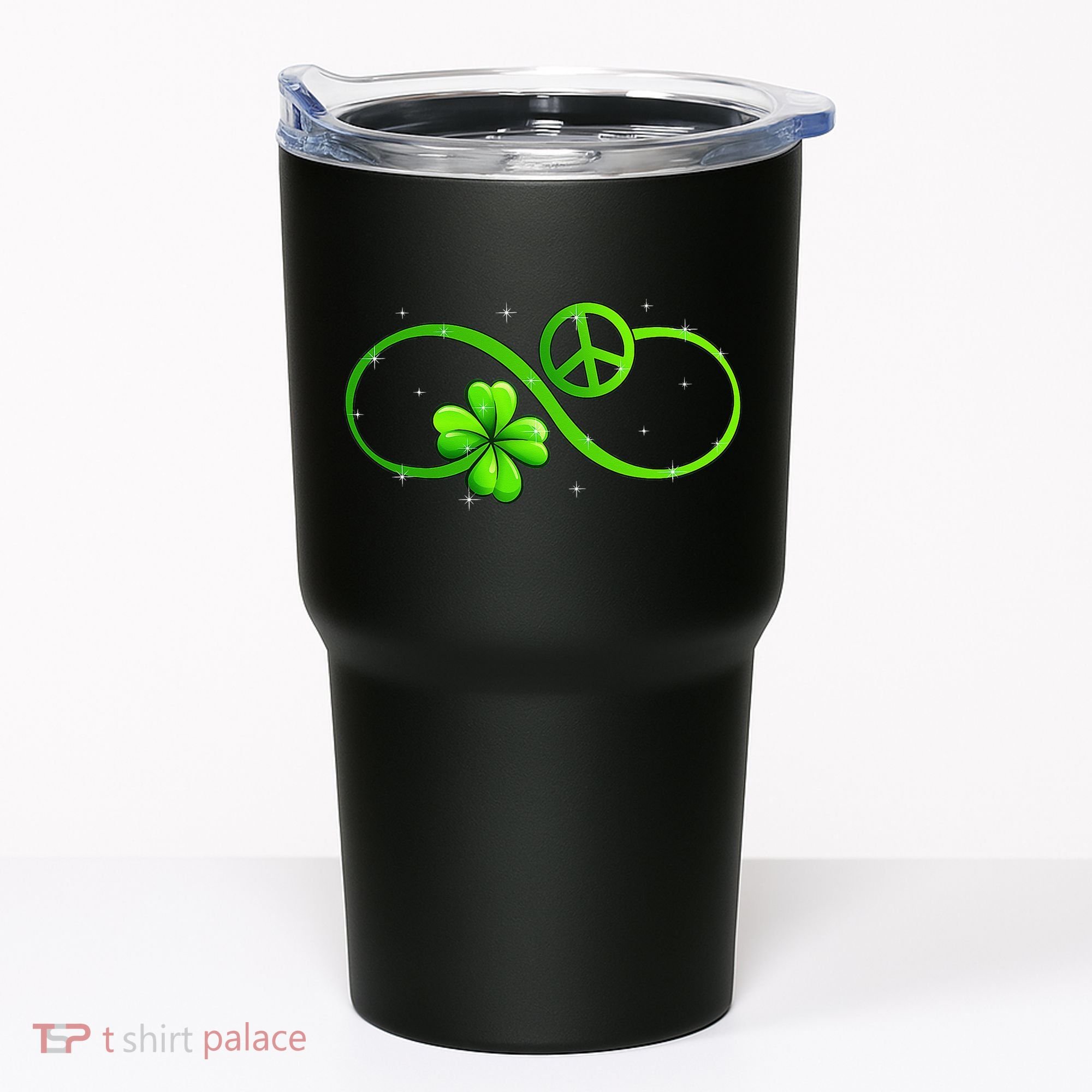 Peace Love Shamrock Irish Happy St Patrick's Day Tumbler