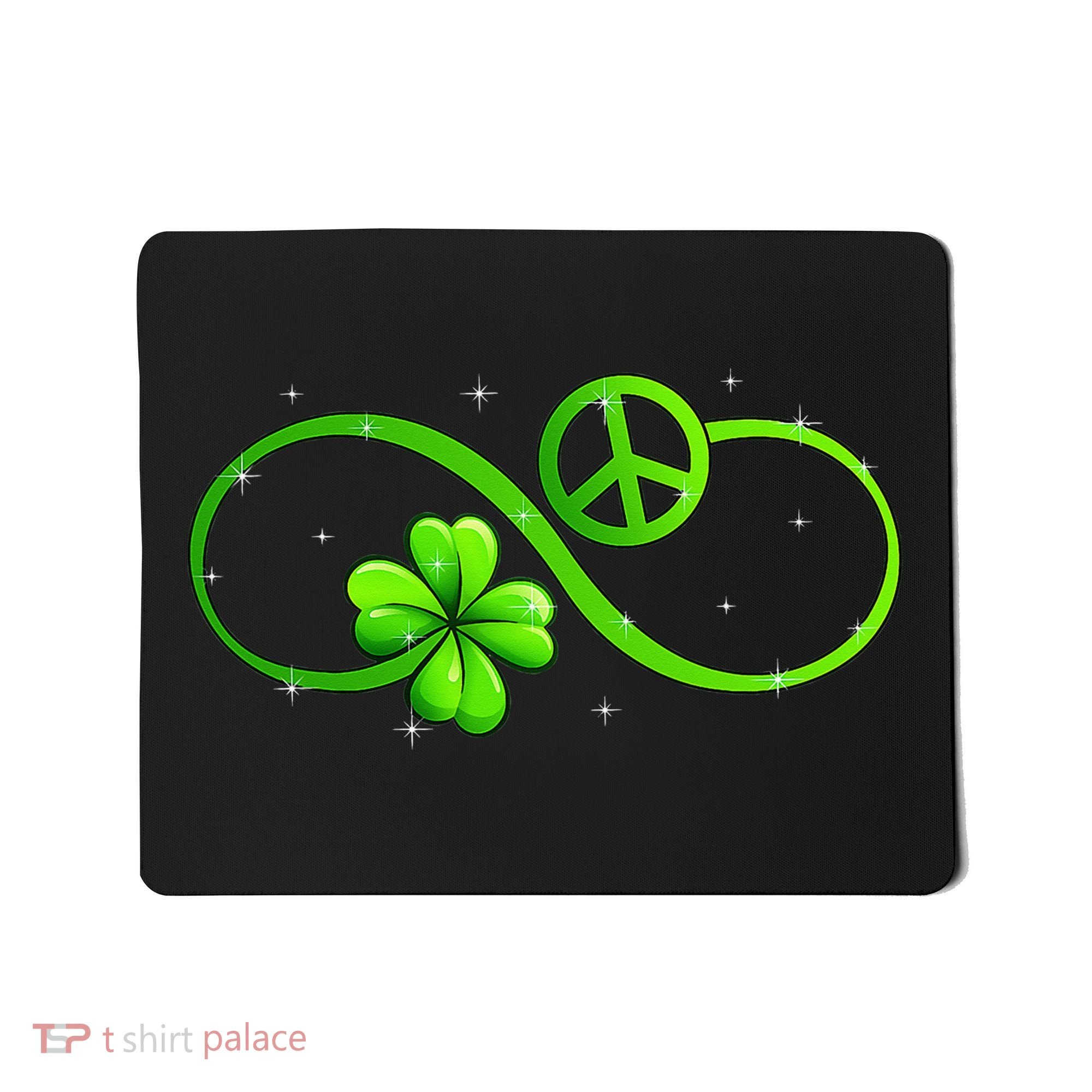 Peace Love Shamrock Irish Happy St Patrick's Day Mousepad
