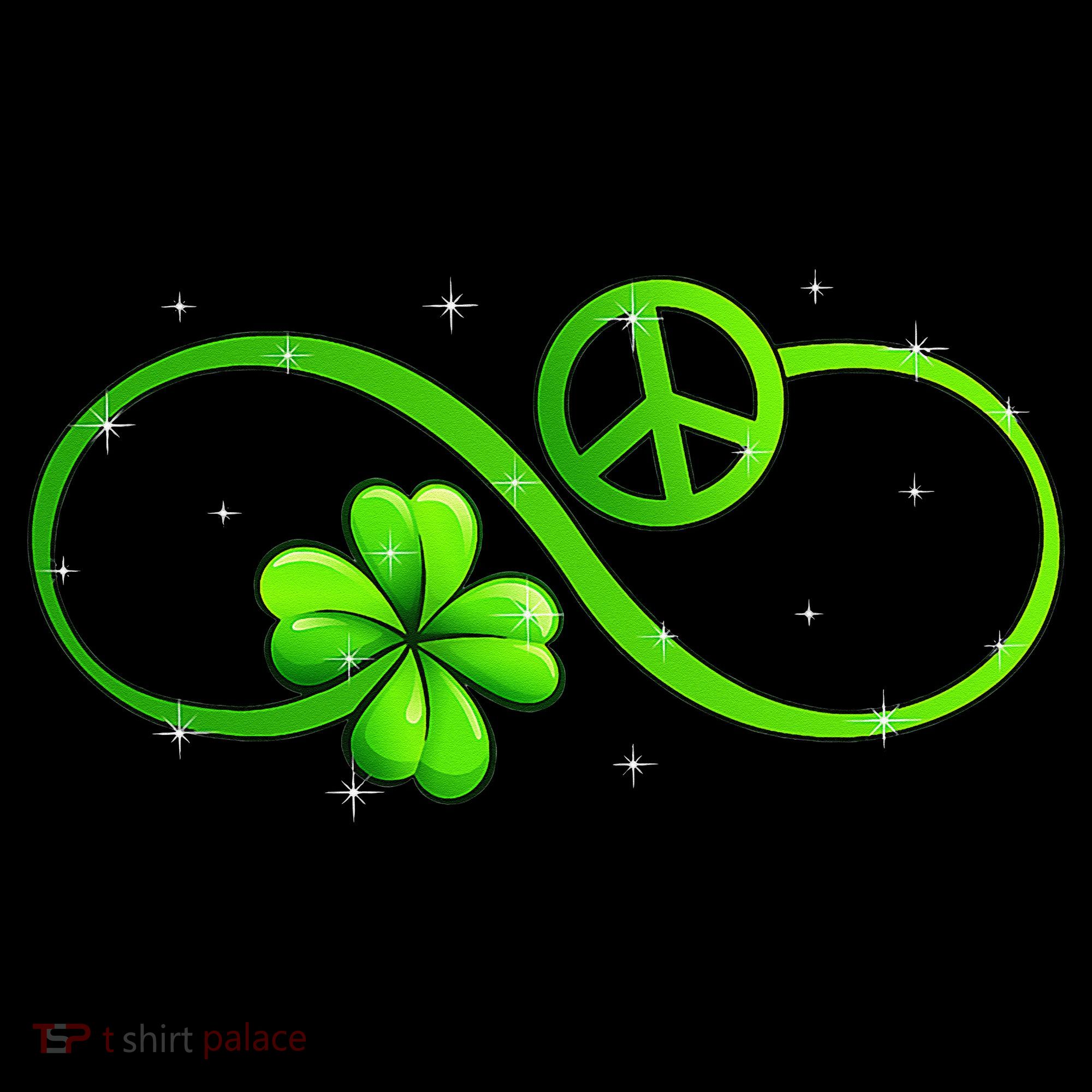 Peace Love Shamrock Irish Happy St Patrick's Day Baby Bodysuit