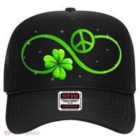Peace Love Shamrock Irish Happy St Patrick's Day Hat thumb 0