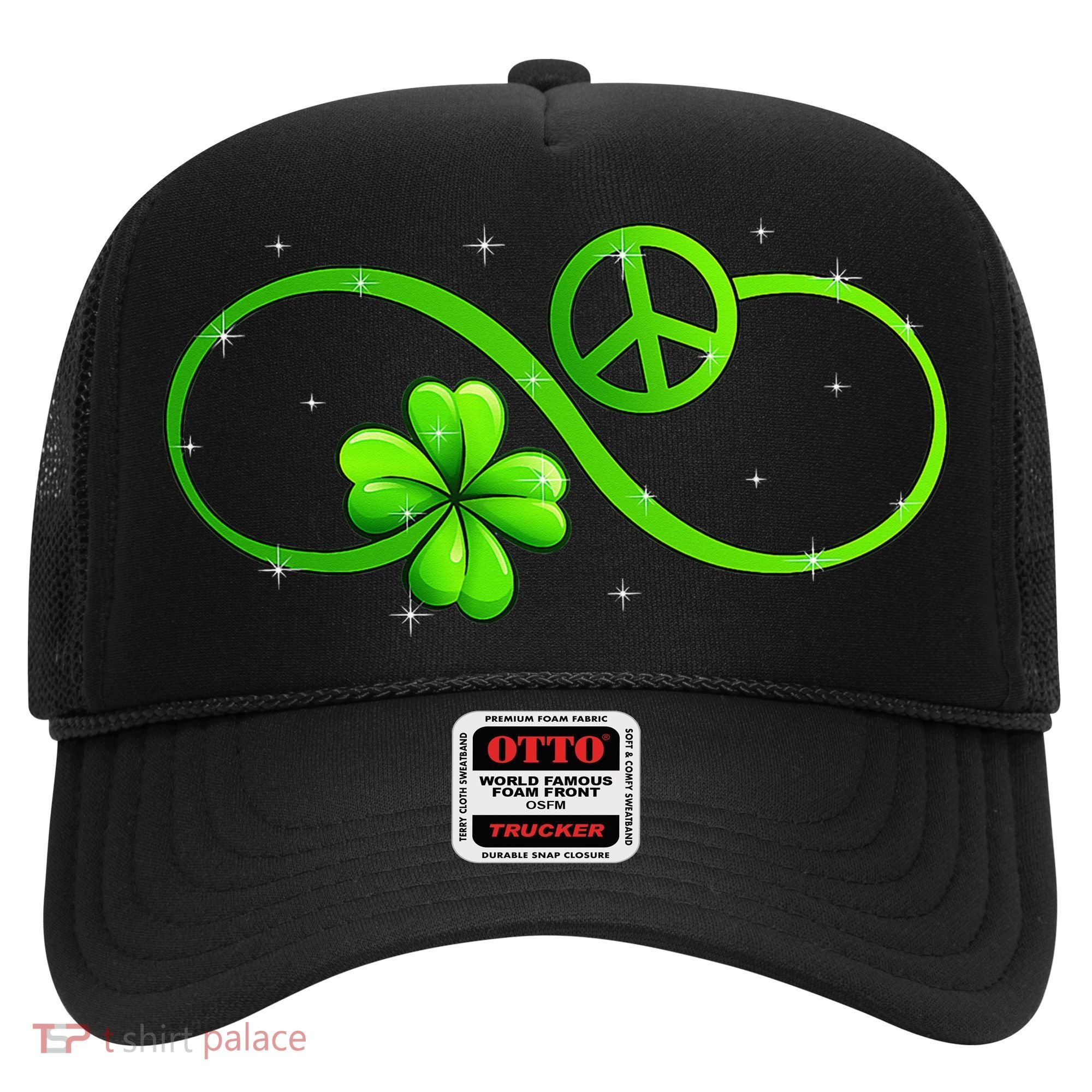Peace Love Shamrock Irish Happy St Patrick's Day Hat