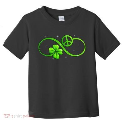 Peace Love Shamrock Irish Happy St Patrick's Day Toddler T-Shirt