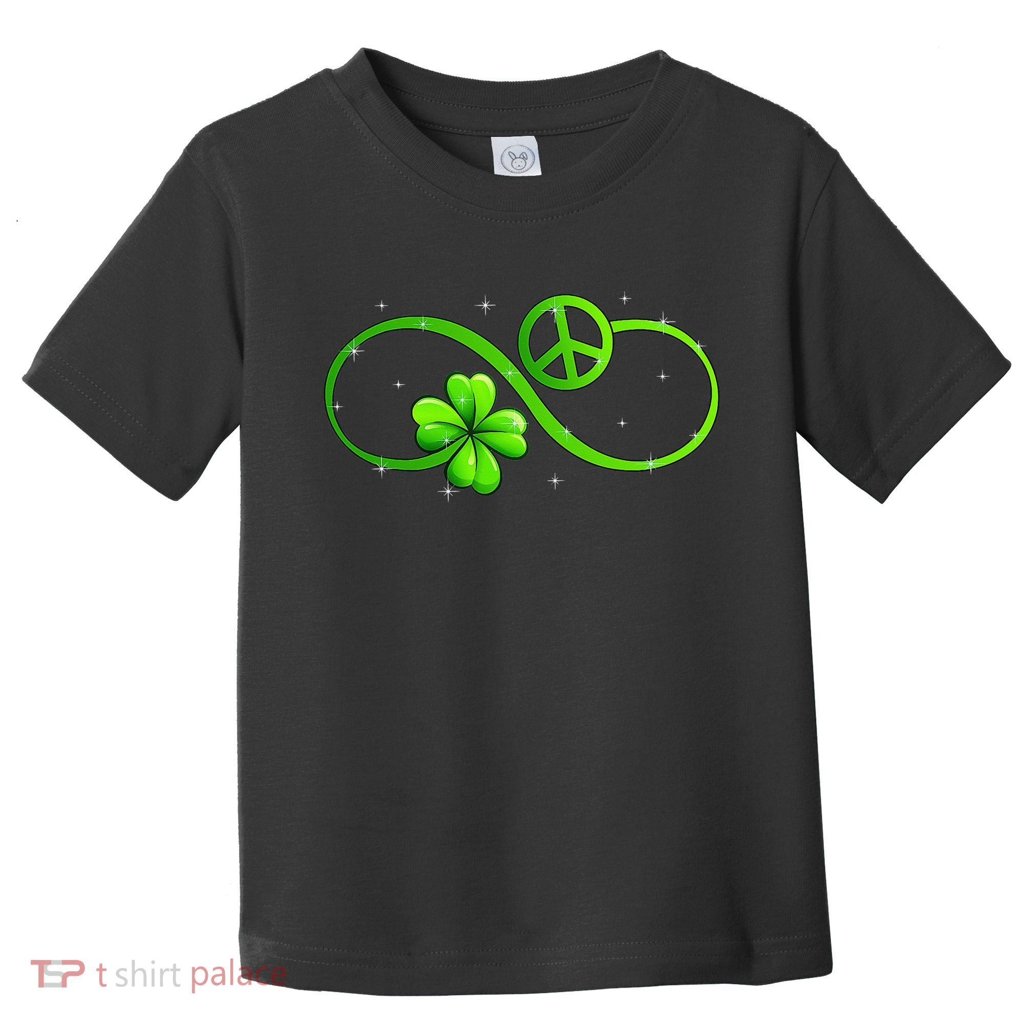 Peace Love Shamrock Irish Happy St Patrick's Day Toddler T-Shirt