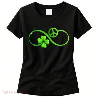 Peace Love Shamrock Irish Happy St Patrick's Day Women's T-Shirt