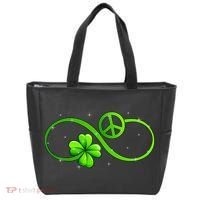 Peace Love Shamrock Irish Happy St Patrick's Day Tote Bag thumb 0