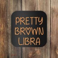 Pretty Libra September October Birthday Asian Latino Black Coaster thumb 0