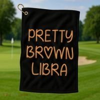 Pretty Libra September October Birthday Asian Latino Black Golf Towel thumb 1