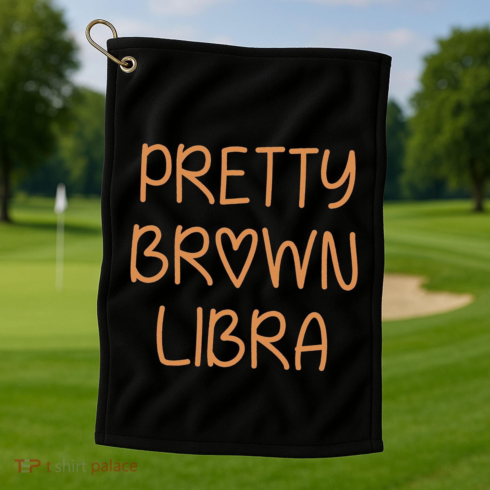 Pretty Libra September October Birthday Asian Latino Black Golf Towel