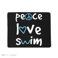Peace Love Swim Cute Gift Swimmer Gift Love To Swim Mousepad thumb 0