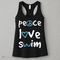 Peace Love Swim Cute Gift Swimmer Gift Love To Swim Women's Tank Top thumb 3