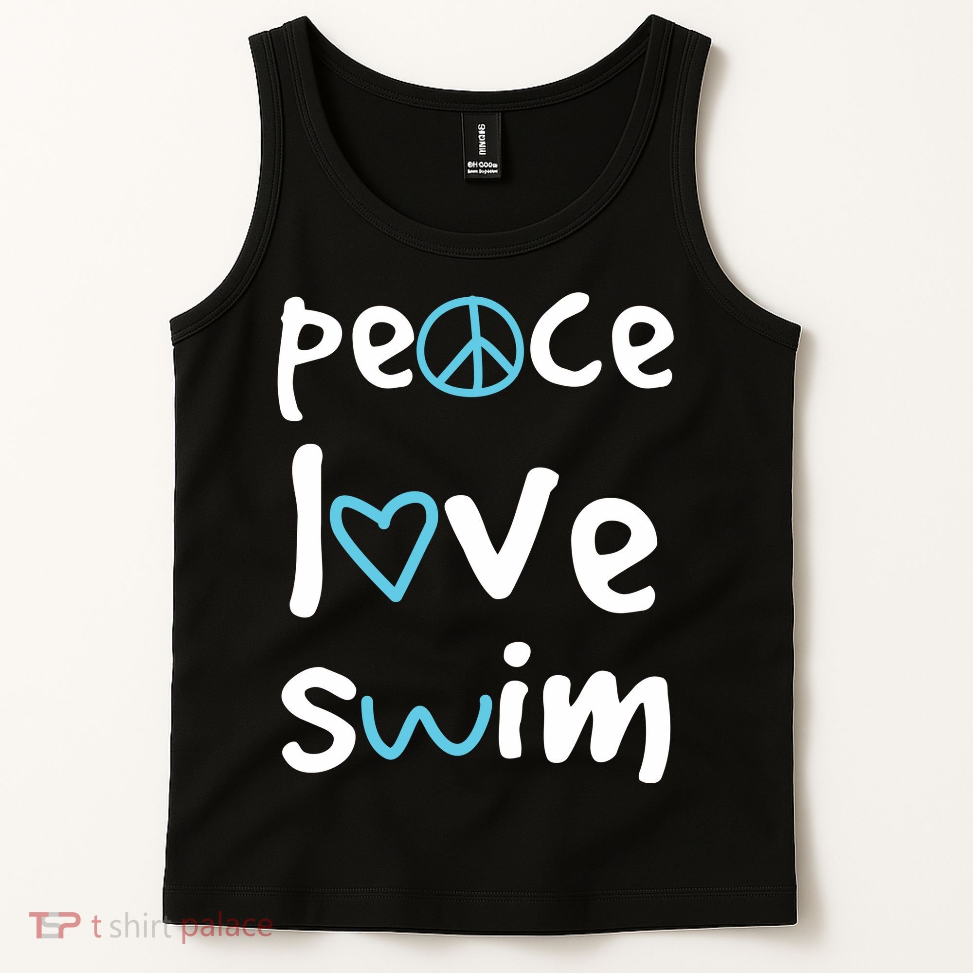 Peace Love Swim Cute Gift Swimmer Gift Love To Swim Tank Top