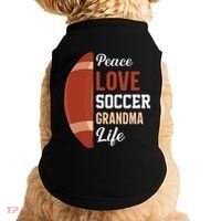 Peace Love Soccer Grandma Life Graphic Doggie Tank thumb 0