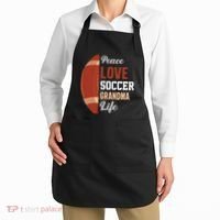Peace Love Soccer Grandma Life Graphic Apron thumb 2