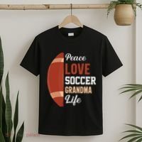 Peace Love Soccer Grandma Life Graphic T-Shirt thumb 2