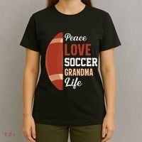 Peace Love Soccer Grandma Life Graphic T-Shirt thumb 4