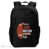 Peace Love Soccer Grandma Life Graphic Backpack thumb 0