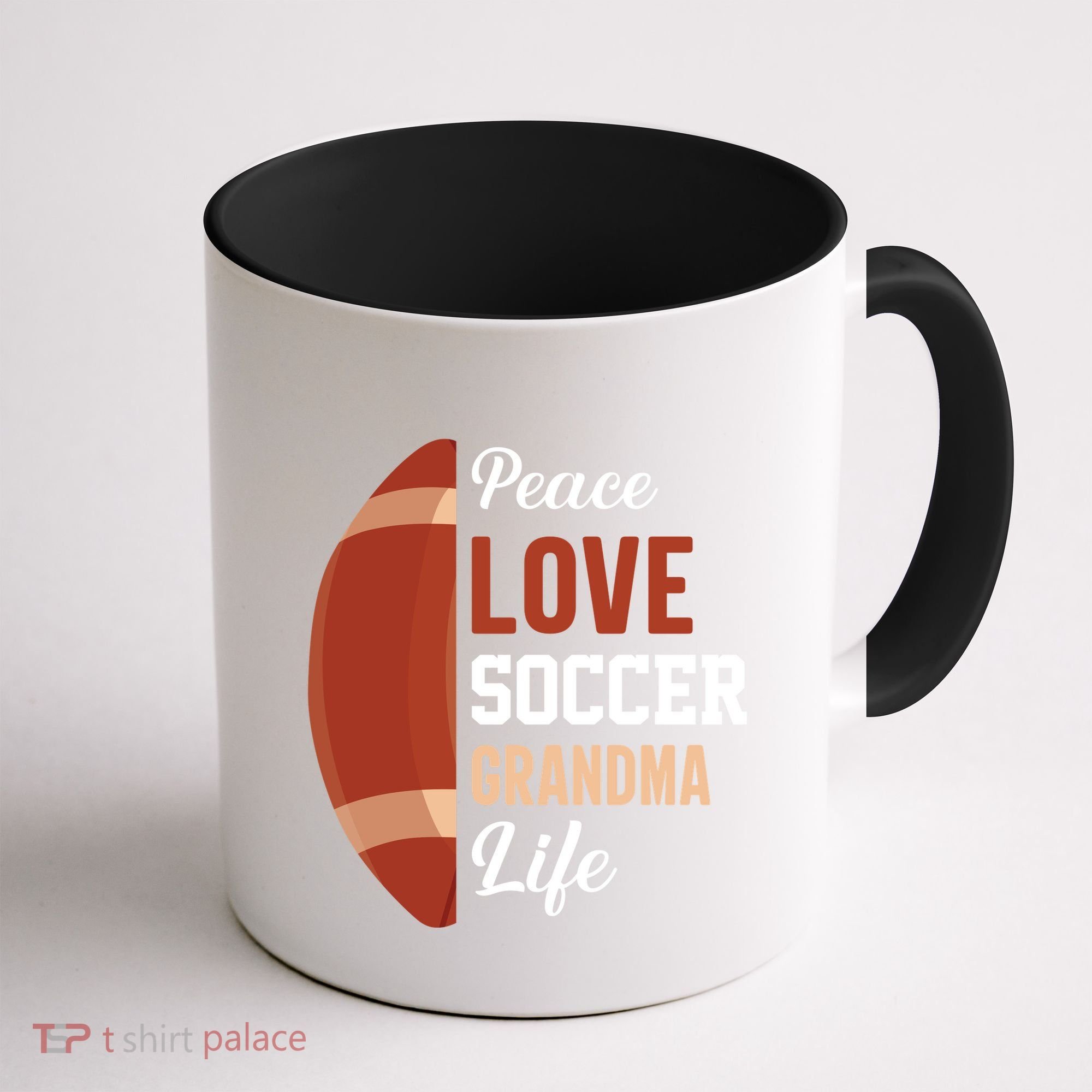 Peace Love Soccer Grandma Life Graphic Coffee Mug
