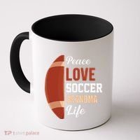 Peace Love Soccer Grandma Life Graphic Coffee Mug thumb 0
