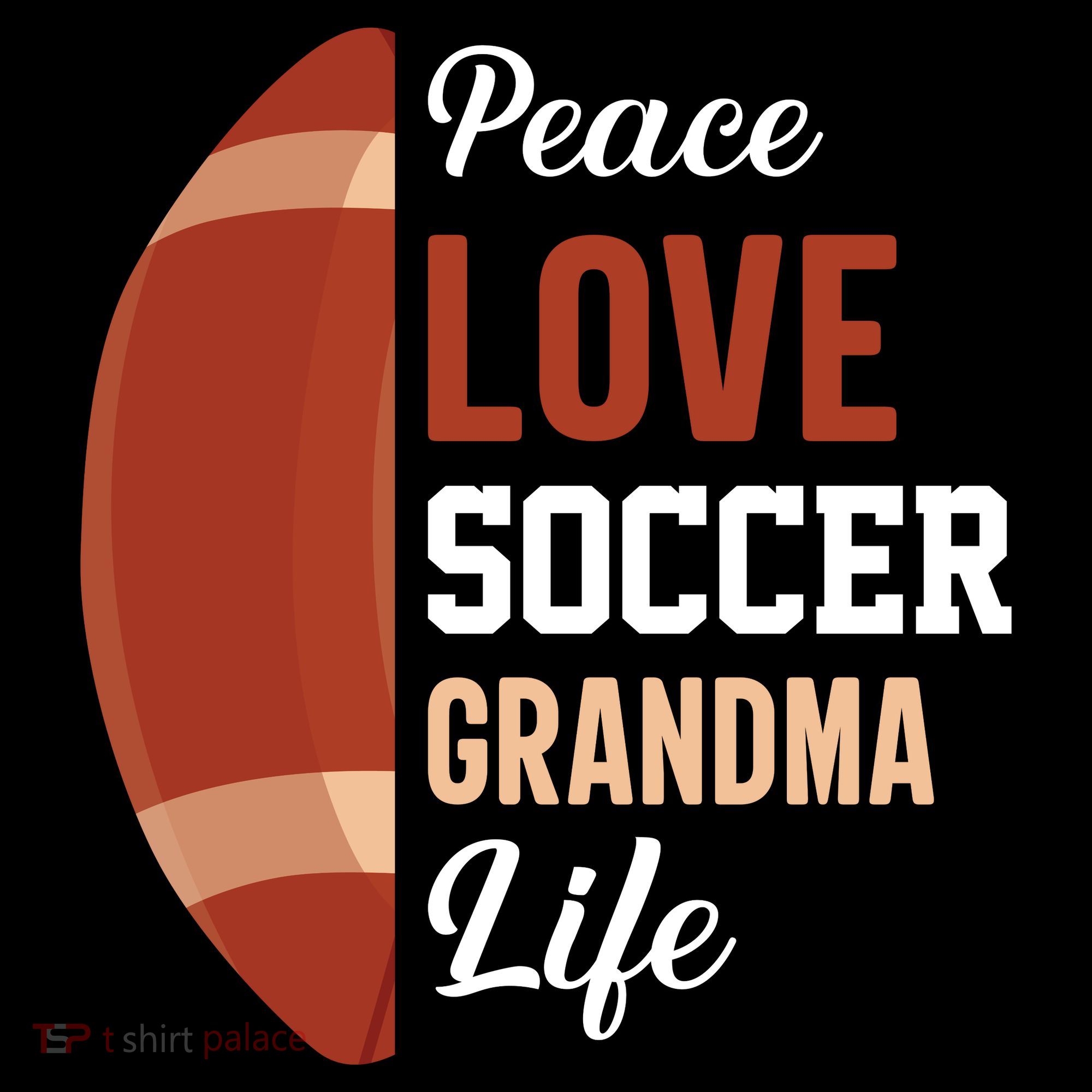 Peace Love Soccer Grandma Life Graphic Coffee Mug