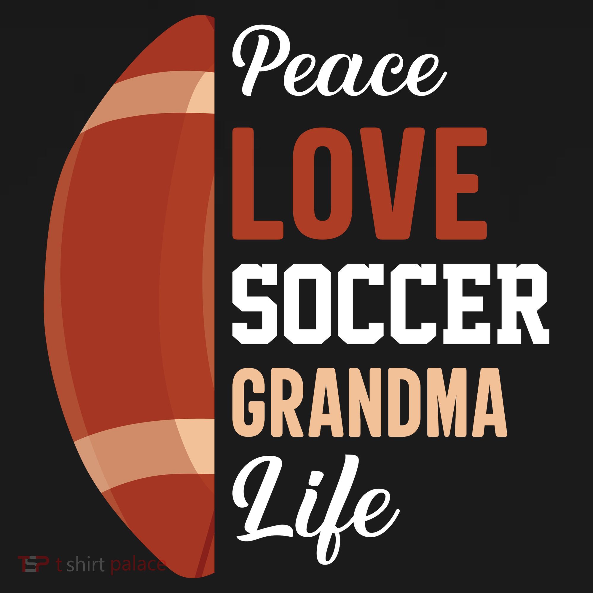 Peace Love Soccer Grandma Life Graphic Women's Hoodie