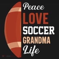 Peace Love Soccer Grandma Life Graphic Ornament thumb 1